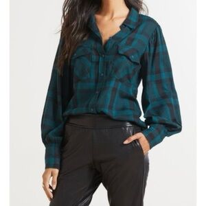 Flannel Blouse With Buttons